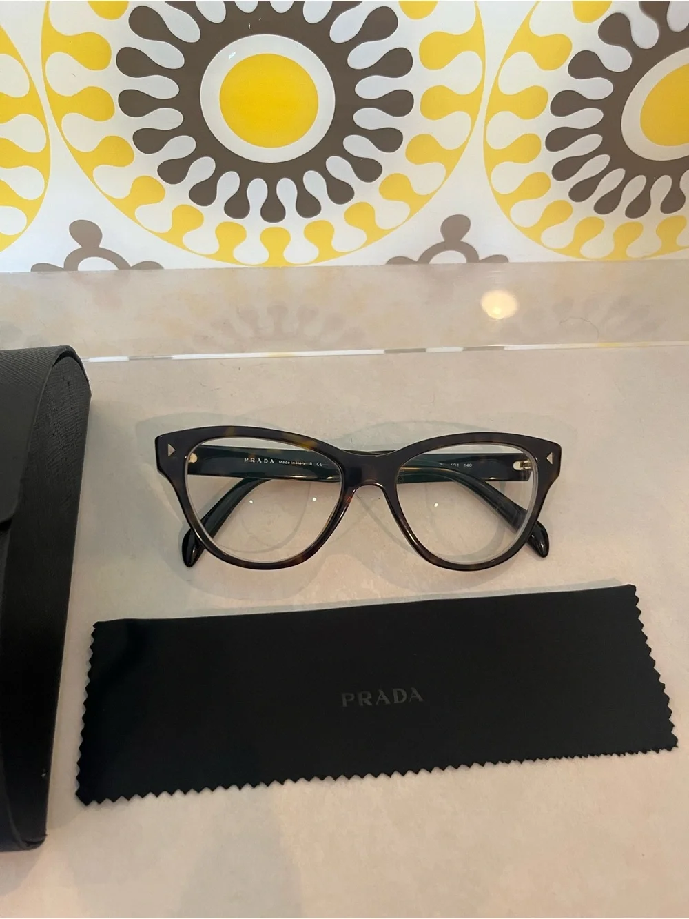Prada Women’s Tortoiseshell Optical Glasses - Black/Brown
